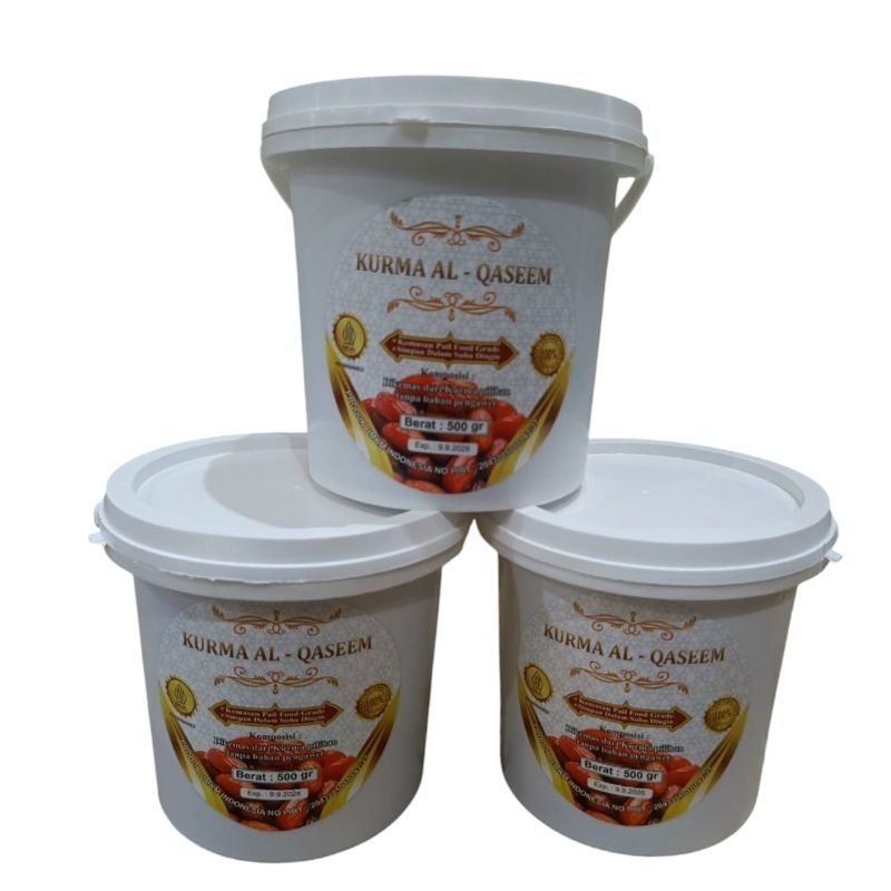 

KURMA AL QASEEM KEMASAN EMBER 500 GRAM
