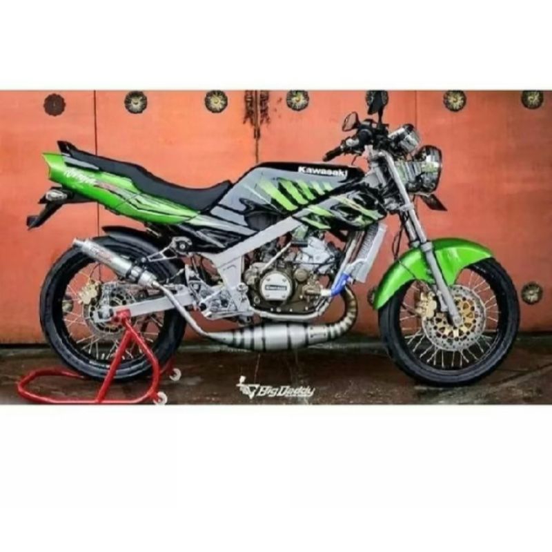 stiker striping lis bodi motor ninja ss zebra hijau 2014