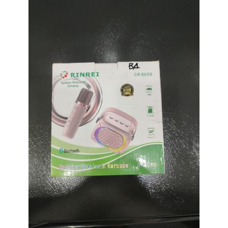 speaker bluetooth mini karaoke rinrei SR-888B+Mic