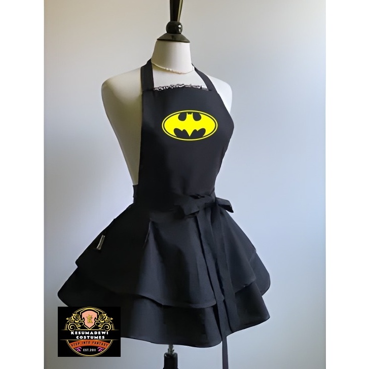 BATMAN Apronskirt Cosplay Party Pesta Halloween Kostum Premium Hitam Pria Wanita Dewasa Superhero Av