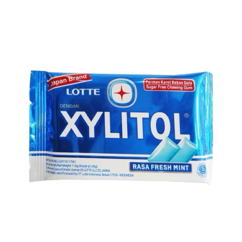 

LOTTE XYLITOL FRESH MINT PERMEN KARET BEBAS GULA