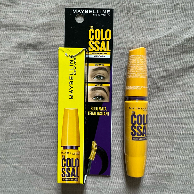 (NEW & PRELOVED) Maybelline Waterproof Colossal Mascara Yellow Kuning Volume Maskara
