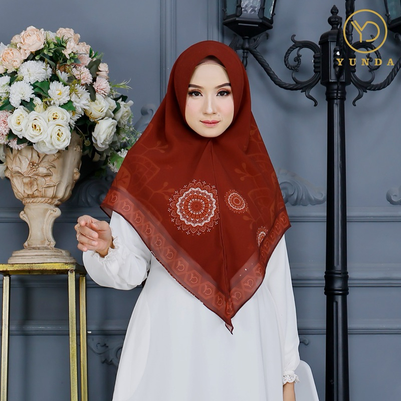 READY KHIMAR PRINTING OVAL MINI 2 LAYER YUNDA MOTIF 003