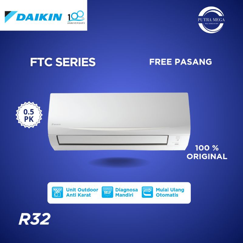 AC DAIKIN THAILAND 1/2 PK STANDAR SPLIT FTC15NV14 / AC DAIKIN THAILAND 0.5 PK STANDAR SPLIT DAN PEMA
