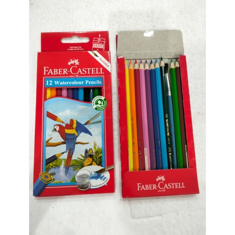 

KLIR KAYU 12 WATER COLOUR MERK FABER CASTEL KLIR KAYU CANTIK KLIR KAYU SPOTLIGHT PENSIL WARNA ALAT GAMBAR ALAT MEWARNAI