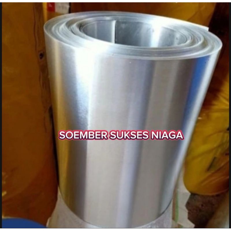 plat aluminium polos 0.8mm 100cm x 25 meter seng aluminium talang air