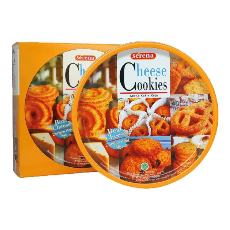 

Serena cheese cookies keju kaleng 454 g