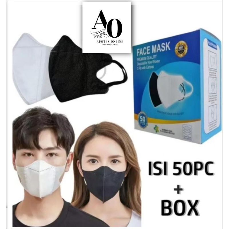 MASKER DUCKBILL 3 Ply isi 50 Masker Wajah (AO)