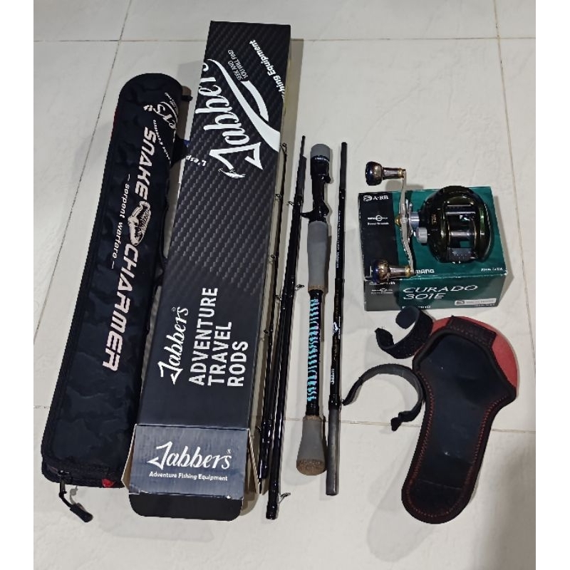 Jabbers Rod Snake Charmer n Shimano Curado 301E n Handle Livre 13cm