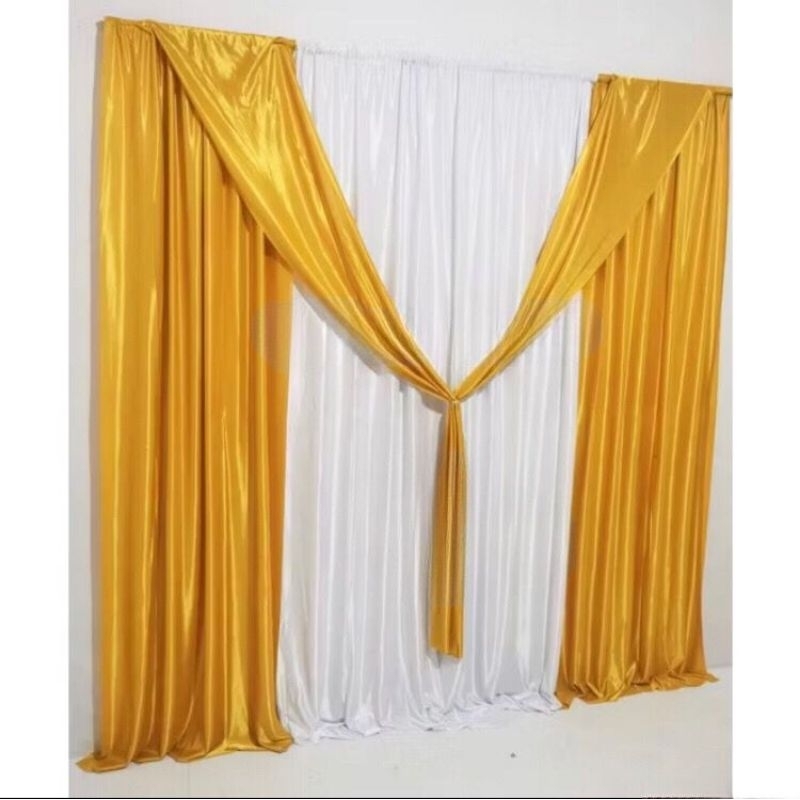 Kain background dekorasi tenda gedung aula bacdrop lamaran nikah wedding kain filamin TIPIS