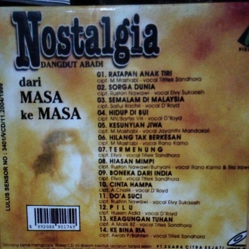 VCD original full box"NOSTALGIA DANGDUT ABADI"