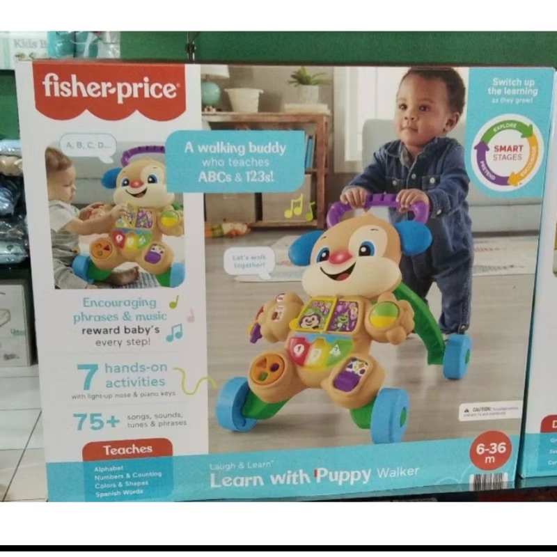 (Preloved) Fisher-Price Learn with Puppy Walker A Walking Buddy push walker dorongan bayi