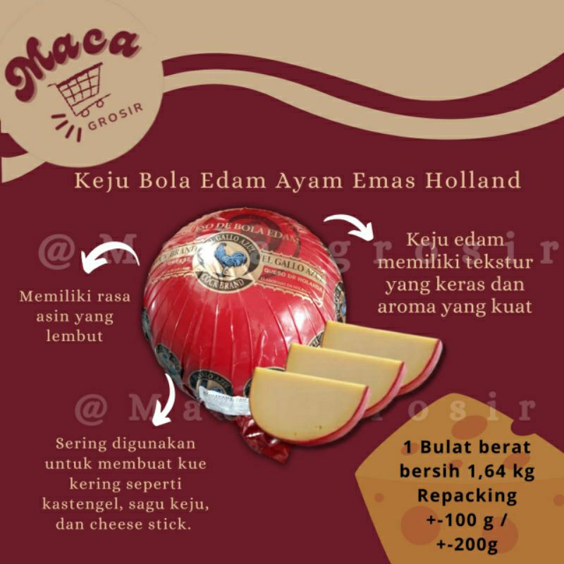 

Keju Bola edam emas holland1,6kg