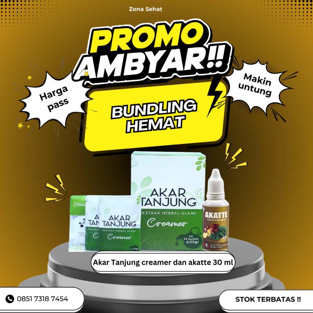 

PROMO Bundling Hemat Harga Pas Akar Tanjung Creamer dan Akatte 30 ml