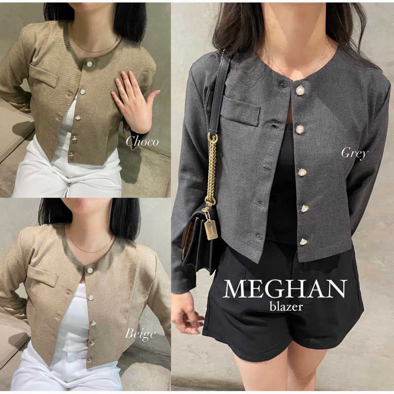 Meghan Blazer / Blazer Wanita / Blazer Korea / Blazer Crop