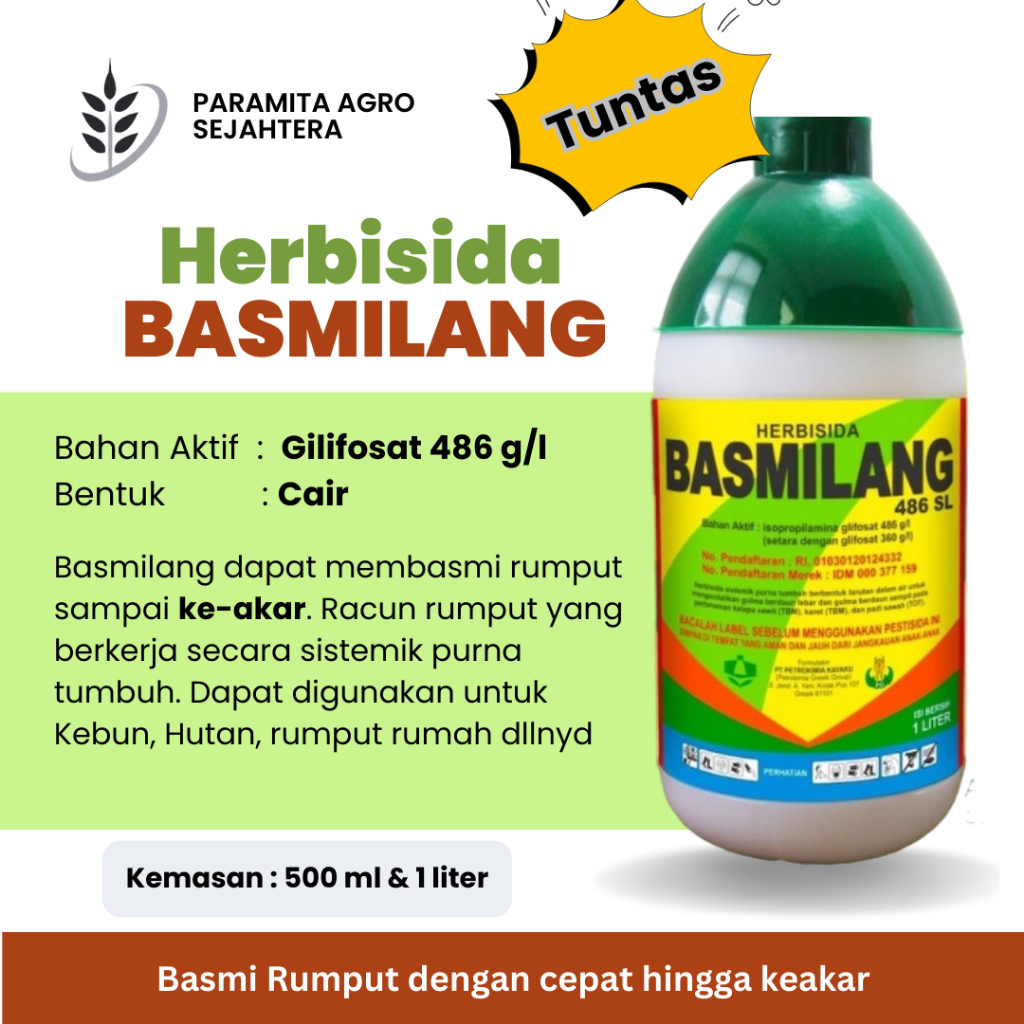 Racun Rumput "BASMILANG"/ Basmi Rumput Hingga Keakar