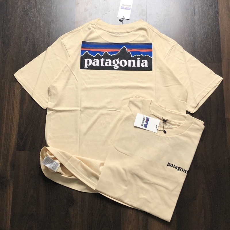 Baju T-shirt Patagonia warna Beige Cowok Cewek /Atasan Patagonia Fulltag Original / Baju Fashion Tra