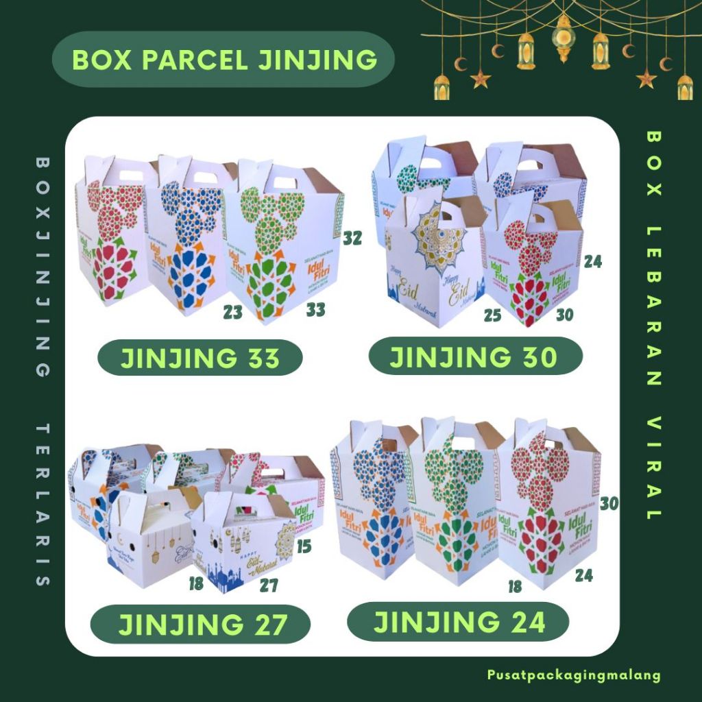 

Box Parcel Jinjing 33x23x32 / 30x25x24 / 24x18x30 / 27x18x15 Gable Box hampers Bingkisan lebaran Kardus Packing/Parcell/Lebaran/idul Fitri/Paket/sembako/hampers/eid mubarak JInjing 33 Jinjing 30 Jinjing 27 Jinjing 24
