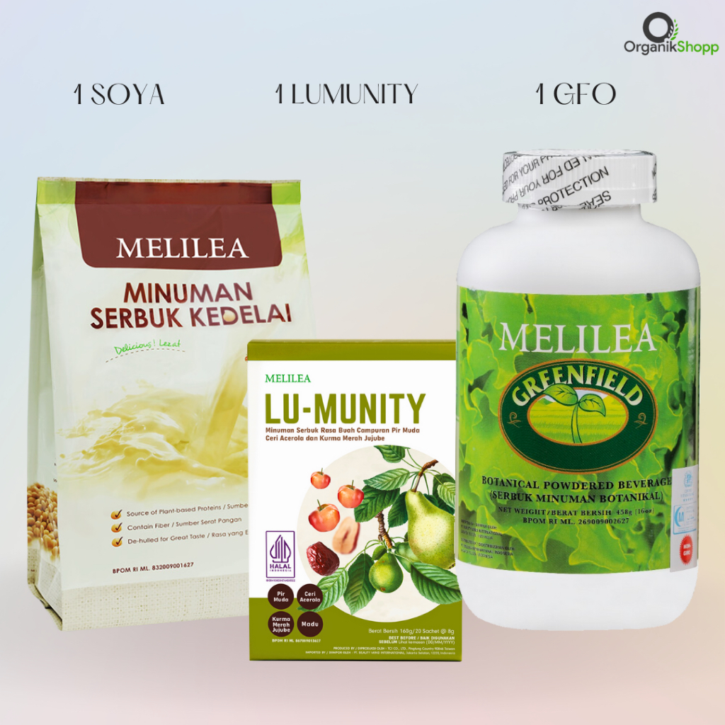 

Paket sayuran organik - 1 GFO, 1 SOYA, 1 BOX LUMUNITY MELILEA