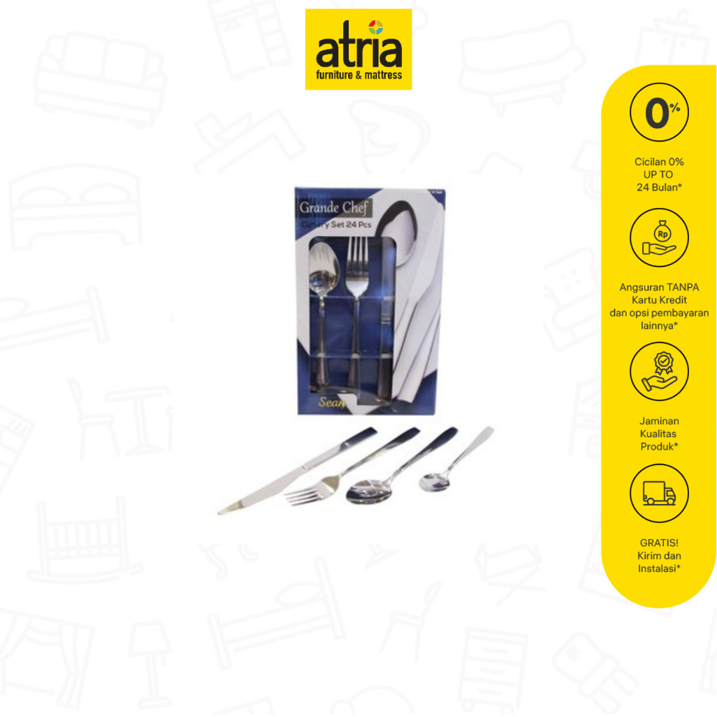 Atria Sean Spoon & Fork 24 Pcs