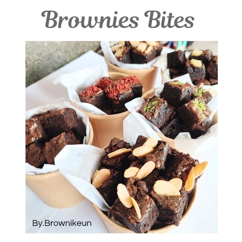 

Brownies Bites Cup Fudgy Cheewy Brownies 16 Oz by Brownikeun
