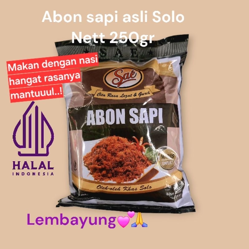 

Abon Sapi SAE Asli Solo Netto 250gr