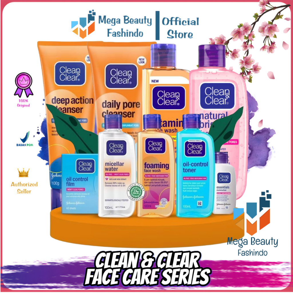 Clean & Clear Facial Wash | Foaming Wash | Deep Action | Daily Pore Cleanser | Vitamin C | Natural B