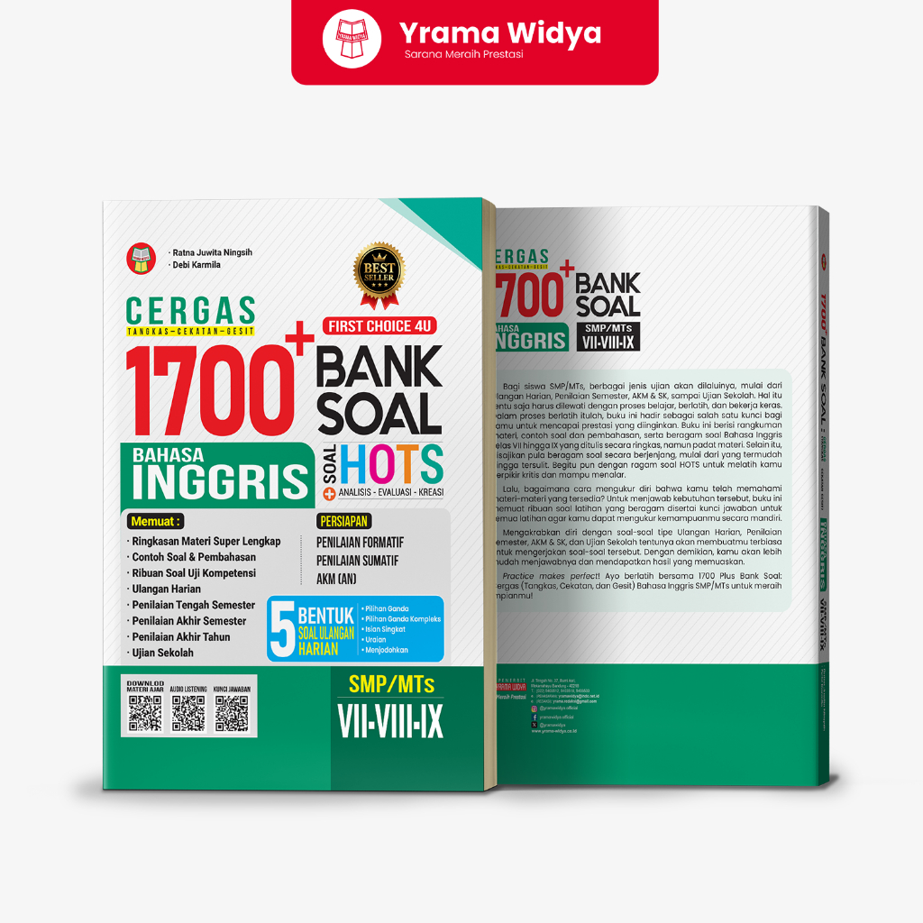 Yrama Widya - Cergas 1700+ Bank Soal Bahasa Inggris SMP/MTs (Buku Latihan Soal Kurikulum Merdeka)
