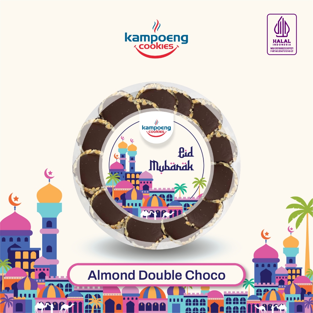 

Kue Kering Almond Double Choco Premium Kampoeng Cookies Lebaran 350-500 gr