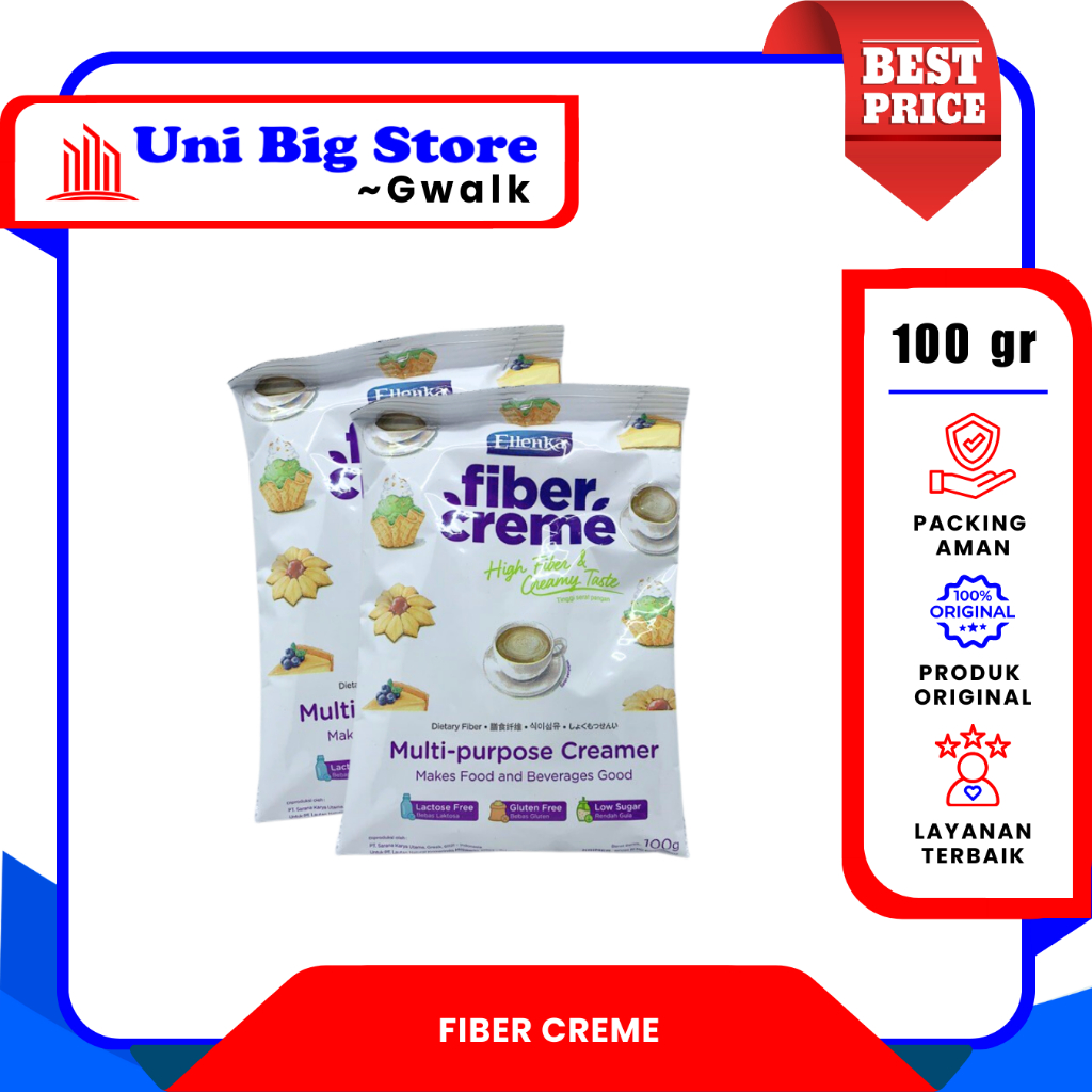 

ELLENKA FIBER CREME MULTI PURPOSE CREAMER KRIMER SERBAGUNA - 100 gr