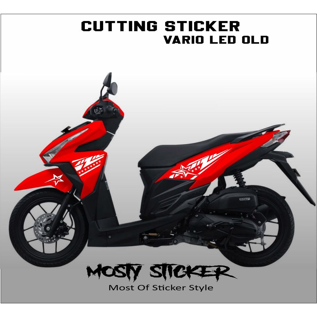 cutting sticker vario led (2017) motif bintang