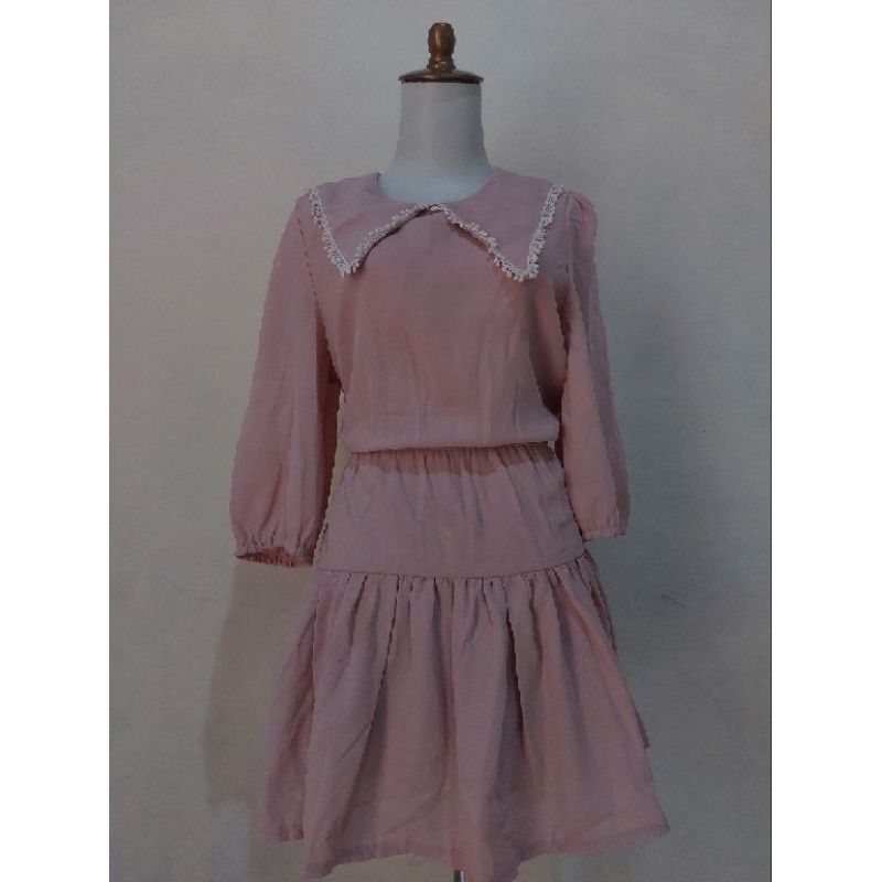Dress korea kerah sailor