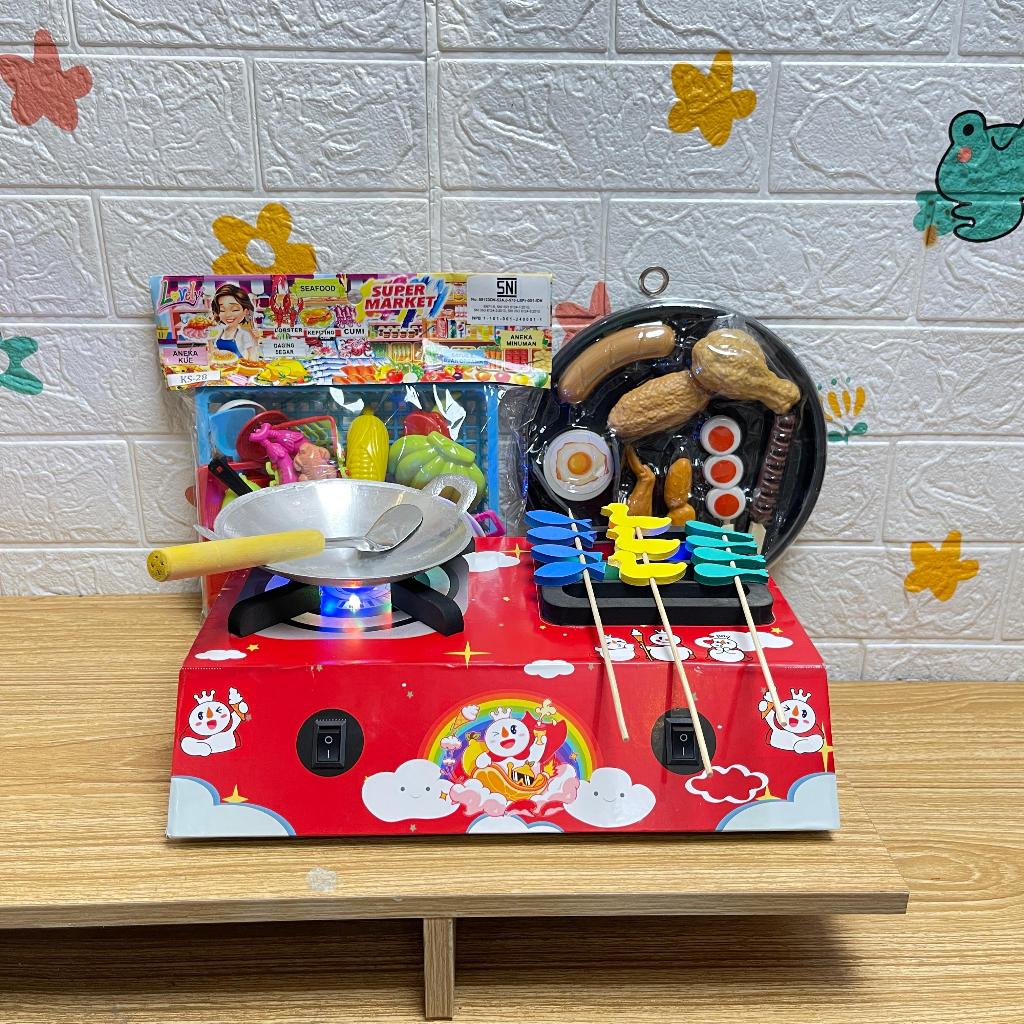 Kompor Led Mainan Anak / Kompor Mainan Masak Masakan / Kompor Mainan Bisa Nyala