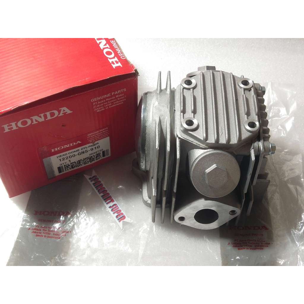 BLOK HEAD CYLINDER SUPRA X LAMA 100 CC PART GN5, BLOK HEAD SEPEDA MOTOR HONDA SUPRA X 100 CC