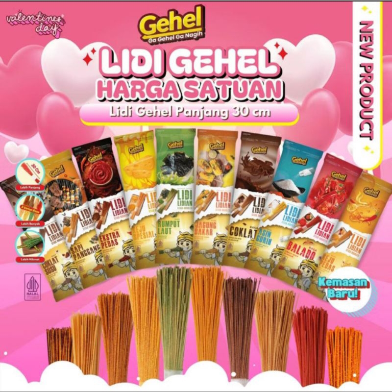 

Mie Lidi Gehel Panjang 30cm Jajanan Jadoel Best Seller 130g