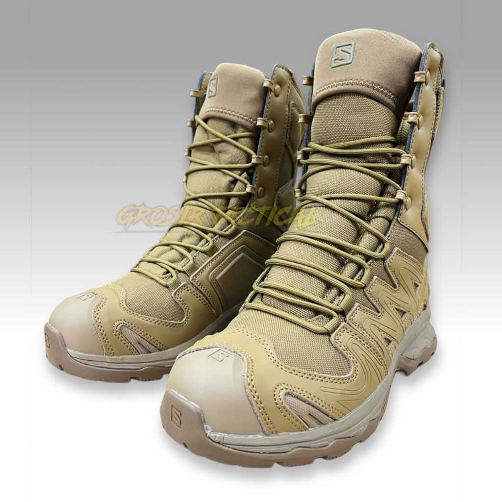 [SEPATU SAI0MON 121 TINGGI COKLAT] Sepatu pria 121 tinggi 8ins coklat sepatu boots tinggi pria oudoo