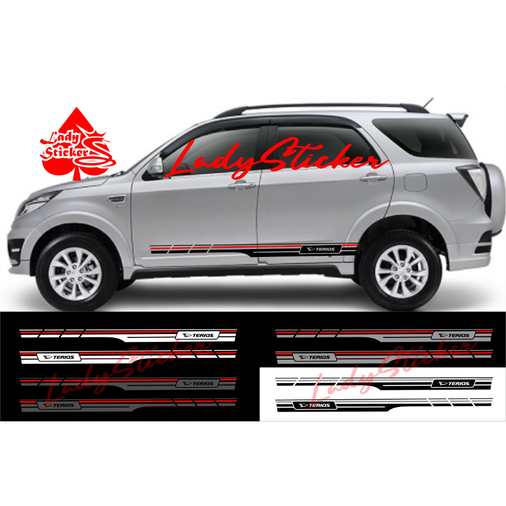 Sticker stiker mobil terios cutting sticker mobil daihatsu terios