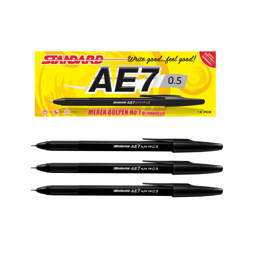 

BOLPEN STANDARD AE7 0.5 & 0.7(HITAM, BIRU & MERAH) - 100% ORI - TOKO BUKU URANUS NGAGEL SURABAYA