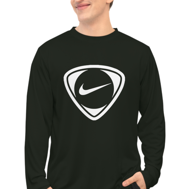 Kaos Lengan Panjang Pria Wanita Katun Combed - Fc Barcelona Nike Logo