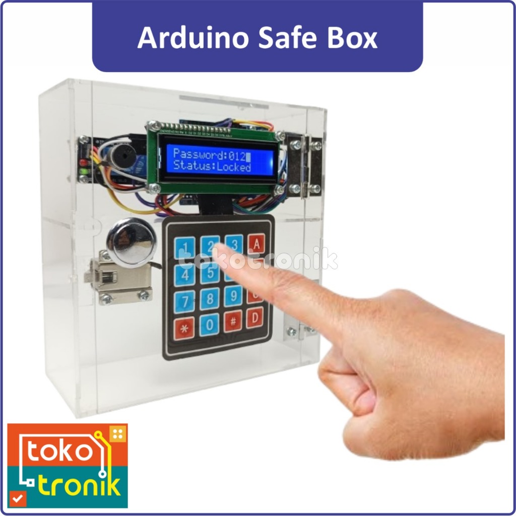 Kit Arduino Safe Box Membuat Kotak Brankas dg Pengaman Password Arduino Lengkap Coding dan Panduan