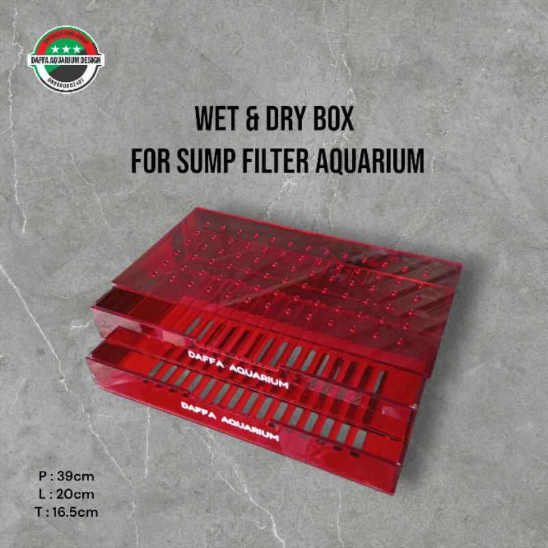 Wet & Dry acrilic Box sump filter aquarium