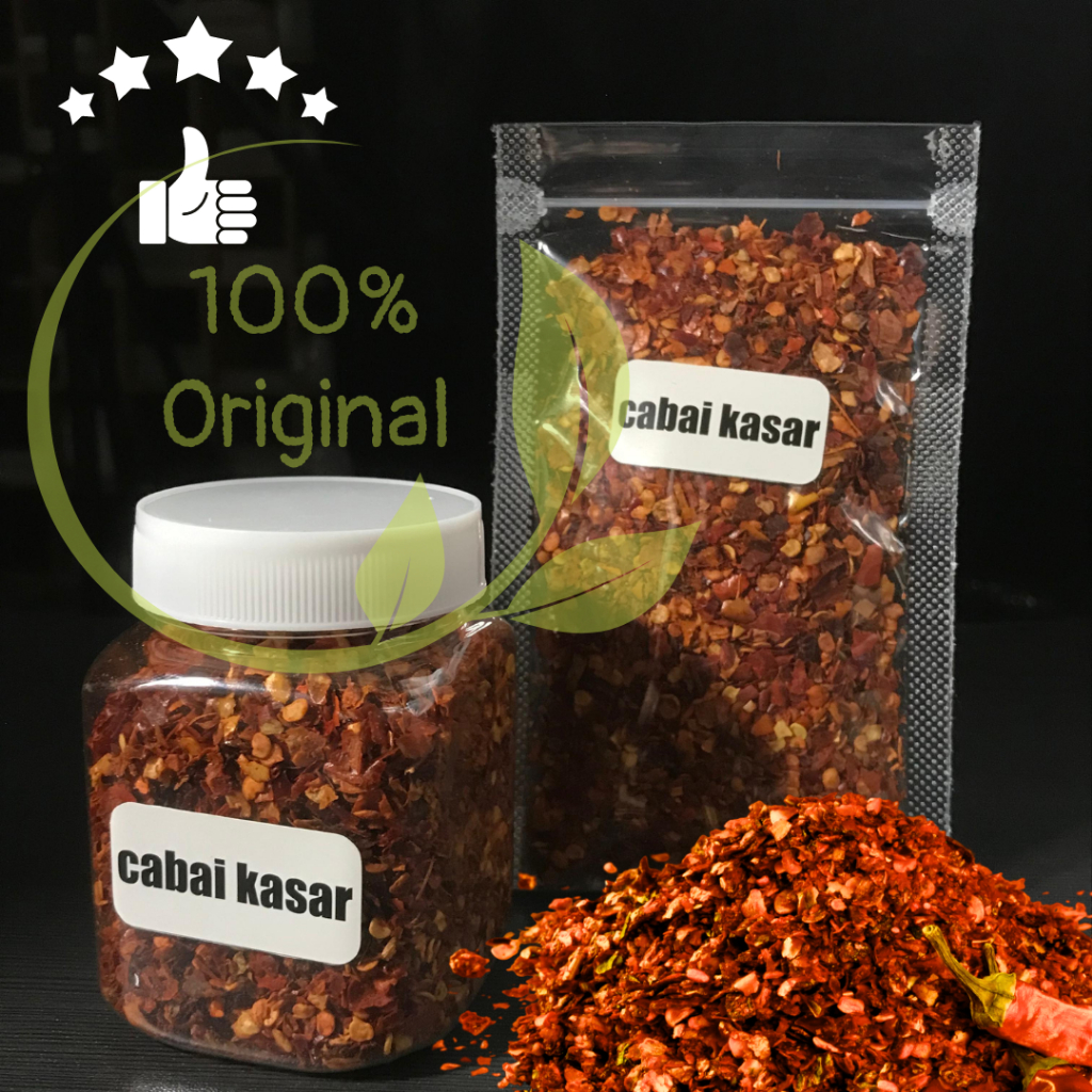 

Cabai Kasar Merah Original kemasan 60grm 30grm alami