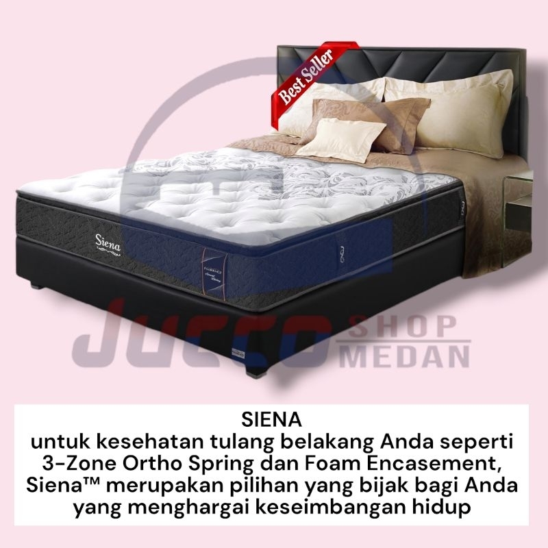 [ JUCCO ] FLORENCE Springbed SIENA 200X200cm - Only Matras Florence 180x200x29cm -  Springbed Fullse