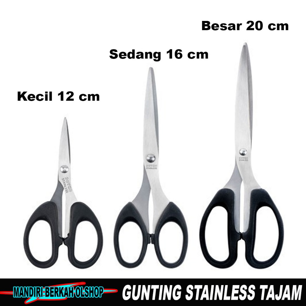 

GUNTING STAINLESS TAJAM / GUNTING KERTAS KECIL SEDANG BESAR