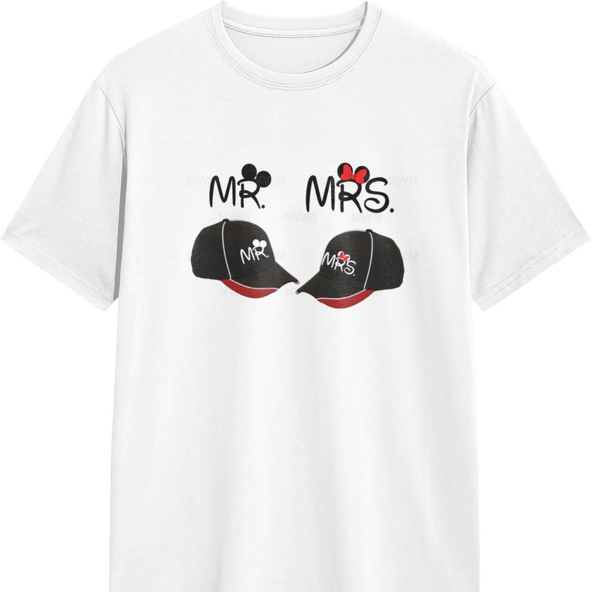 Hari valentine Kaos Pria distro Mickey and Minnie Classic Valentine's Day Couple Style T - shirt 202