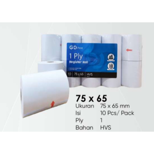 

kertas struk roll / register roll 1 ply 75 X 65