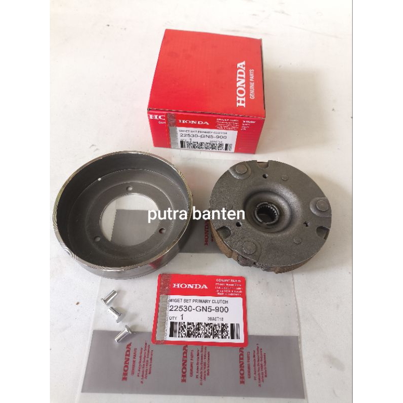 mangkok ples kampas ganda assy gn5 ori honda astrea grand prima win.