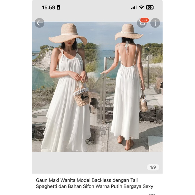 preloved dress putih