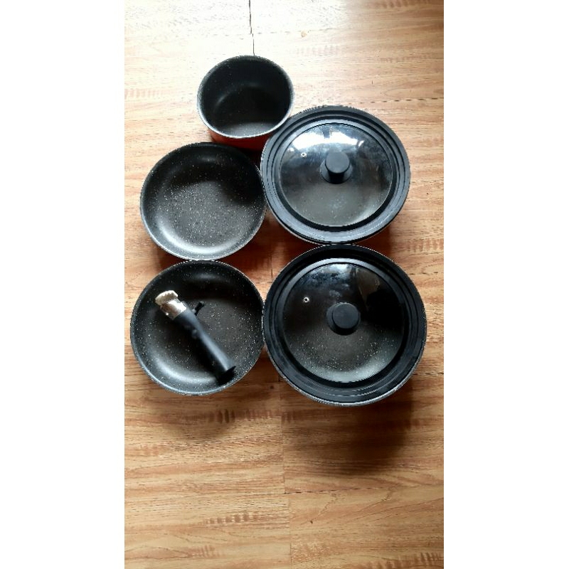 5pcs culinart marble cookware