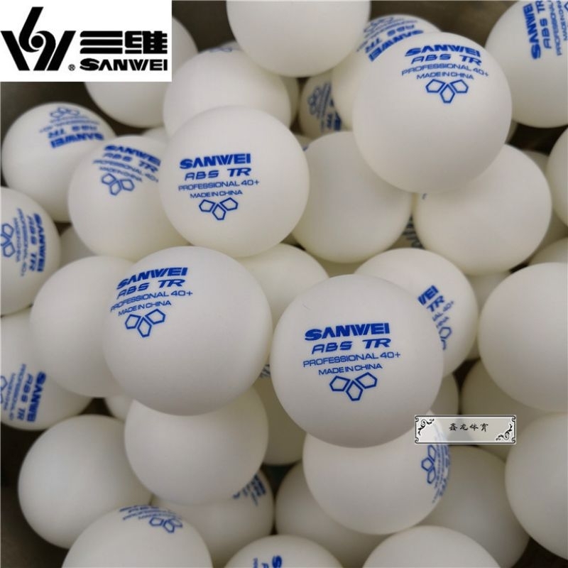 Terbaik 50 Pcs Bola Pingpong Sanwei / Bola Tenis Meja Sanwei Abs 40+ Original